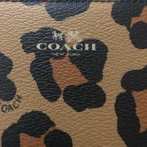 Coach Black and Tan zipper wallet